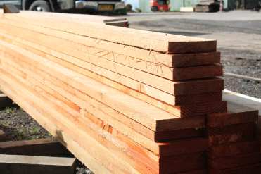 Rough Cut Horizontal Privacy Fence, Heart Pine Floors